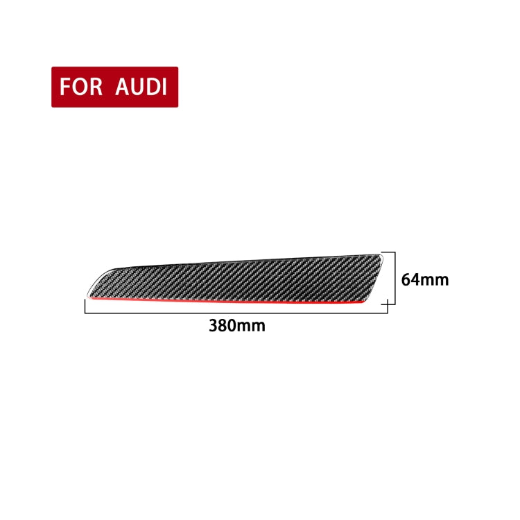 Carbon Fiber Car Co-pilot Trim Red Edge Decorative Sticker for Audi Q3 2013-2018,Right Drive - Car Interior Mouldings by PMC Jewellery | Online Shopping South Africa | PMC Jewellery | Buy Now Pay Later Mobicred