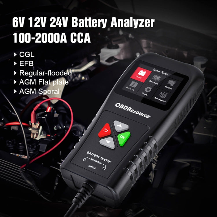 BM510 Car 6V / 12V / 24V Battery Tester Analyzer - Electronic Test by PMC Jewellery | Online Shopping South Africa | PMC Jewellery | Buy Now Pay Later Mobicred