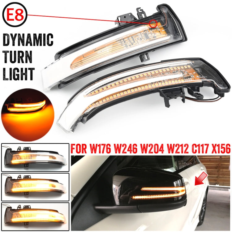 1 Pair For Mercedes-Benz A Class W176 2013-2017 Car Dynamic LED Turn Signal Light Rearview Mirror Flasher Water Blinker (Transparent) - Arrow Turn Lights by PMC Jewellery | Online Shopping South Africa | PMC Jewellery | Buy Now Pay Later Mobicred