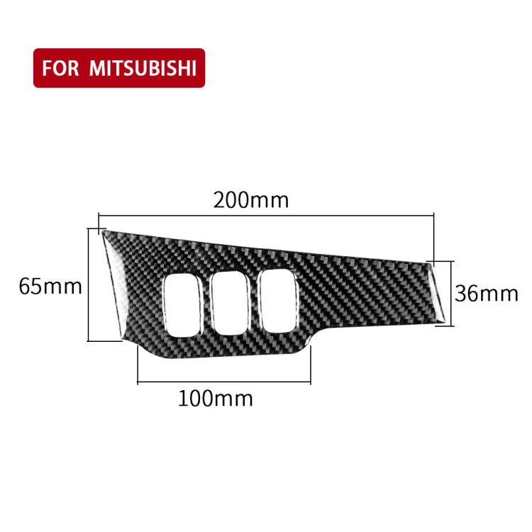 Car Carbon Fiber Dimming Control Panel Decorative Sticker for Mitsubishi Lancer EVO 2008-2015, Left Drive - Car Interior Mouldings by PMC Jewellery | Online Shopping South Africa | PMC Jewellery | Buy Now Pay Later Mobicred