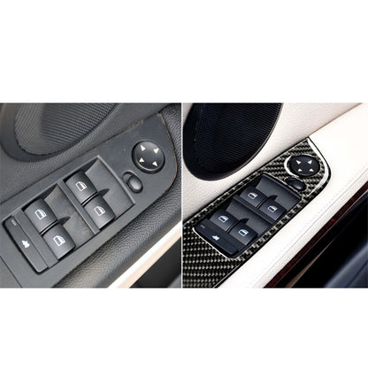 4 PCS Carbon Fiber Car Left Driving Lifting Panel Decorative Sticker without Folding for BMW E90 / 320i / 325i, Diameter: 37.8cm - Car Interior Mouldings by PMC Jewellery | Online Shopping South Africa | PMC Jewellery | Buy Now Pay Later Mobicred