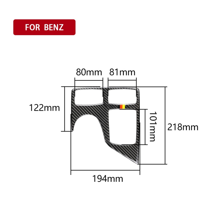 Car Carbon Fiber German Color Central Control Armrest Box Multimedia Panel A Decorative Sticker for Mercedes-Benz GLE 2015-2018/GLS 2016-2018/M Class 2012-2015, Left Drive - Car Interior Mouldings by PMC Jewellery | Online Shopping South Africa | PMC Jewellery | Buy Now Pay Later Mobicred