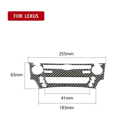 Car Carbon Fiber CD Panel Decorative Sticker for Lexus IS250 300 350C 2006-2012, Left and Right Drive Universal - Car Interior Mouldings by PMC Jewellery | Online Shopping South Africa | PMC Jewellery | Buy Now Pay Later Mobicred