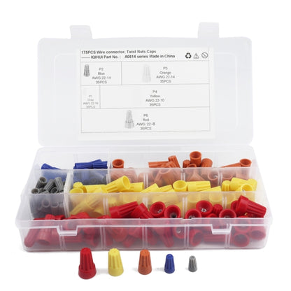 175 PCS Car Electrical Wire Nuts Crimp Wire Terminal Wire Connect Assortment Kit - Booster Cable & Clip by PMC Jewellery | Online Shopping South Africa | PMC Jewellery | Buy Now Pay Later Mobicred