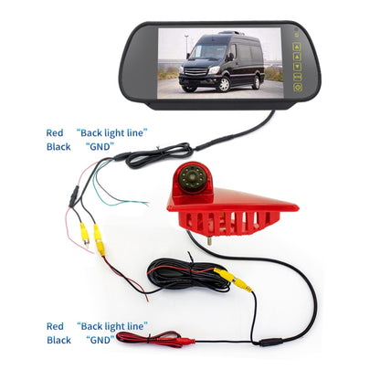 PZ462 Car Waterproof Brake Light View Camera + 7 inch Rearview Monitor for Renault / Nissan / Opel - Rear View Cameras by PMC Jewellery | Online Shopping South Africa | PMC Jewellery | Buy Now Pay Later Mobicred