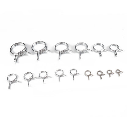 180 PCS Double Wire Spring Tube Clamp Water Pipe Clamps, Size: 5-24mm - Booster Cable & Clip by PMC Jewellery | Online Shopping South Africa | PMC Jewellery