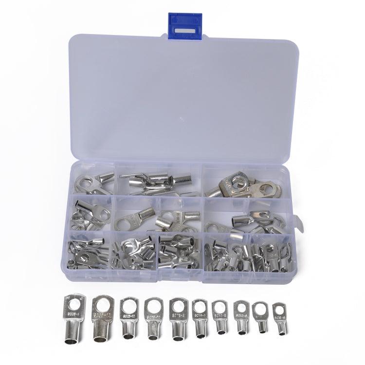 90 in 1 Boat / Car Bolt Hole Tinned Copper Terminals Set Wire Terminals Connector Cable Lugs SC Terminals - Nuts & Bolts by PMC Jewellery | Online Shopping South Africa | PMC Jewellery