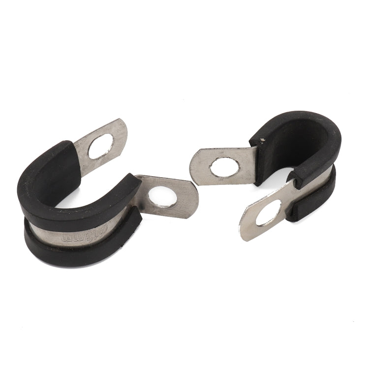 10 PCS Car Rubber Cushion Pipe Clamps Stainless Steel Clamps, Size: 5/8 inch (16mm) - Booster Cable & Clip by PMC Jewellery | Online Shopping South Africa | PMC Jewellery | Buy Now Pay Later Mobicred