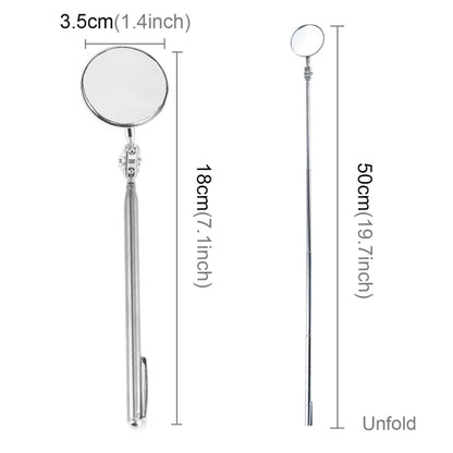 Vehicle Car Chassis Telescoping Inspection Mirror, Mirror Diameter: 3.5cm, Length: 50cm - Electronic Test by PMC Jewellery | Online Shopping South Africa | PMC Jewellery | Buy Now Pay Later Mobicred