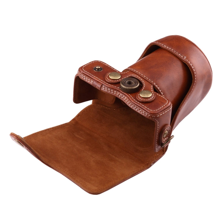 Full Body Camera PU Leather Case Bag with Strap for Canon EOS M10(Brown) - free shipping - PMC TechLife - Order now!