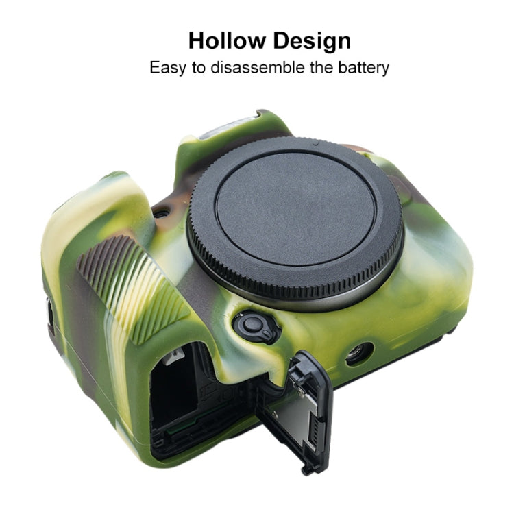 For Canon EOS R10 Soft Silicone Protective Case (Camouflage) - Protective Case by PMC TechLife | Online Shopping South Africa | PMC TechLife | Buy Now Pay Later Mobicred