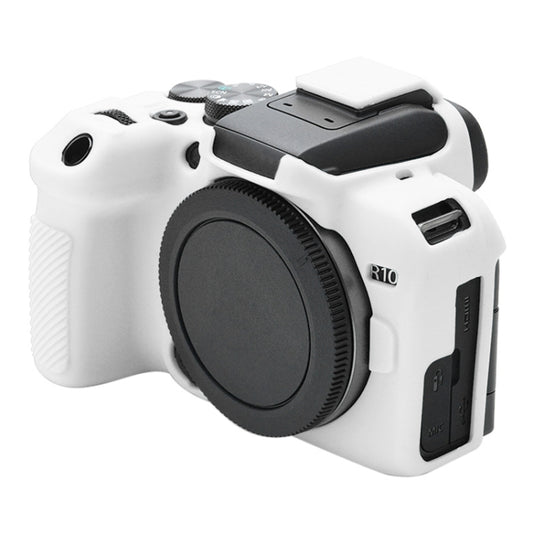 For Canon EOS R10 Soft Silicone Protective Case (White) - Protective Case by PMC Jewellery | Online Shopping South Africa | PMC Jewellery | Buy Now Pay Later Mobicred