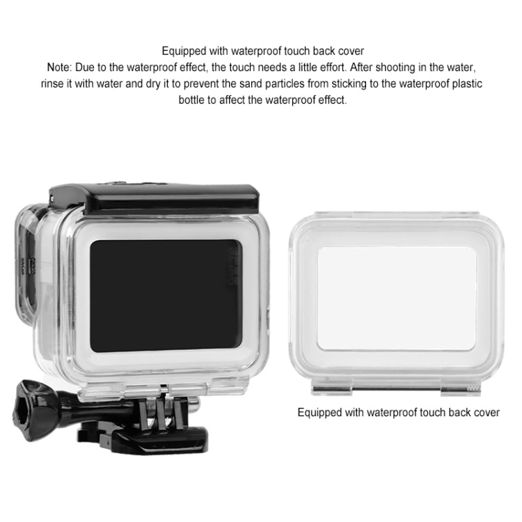 GP452 Waterproof Case + Touch Back Cover for GoPro HERO7 White / Silver - Waterproof Cases by PMC Jewellery | Online Shopping South Africa | PMC Jewellery | Buy Now Pay Later Mobicred