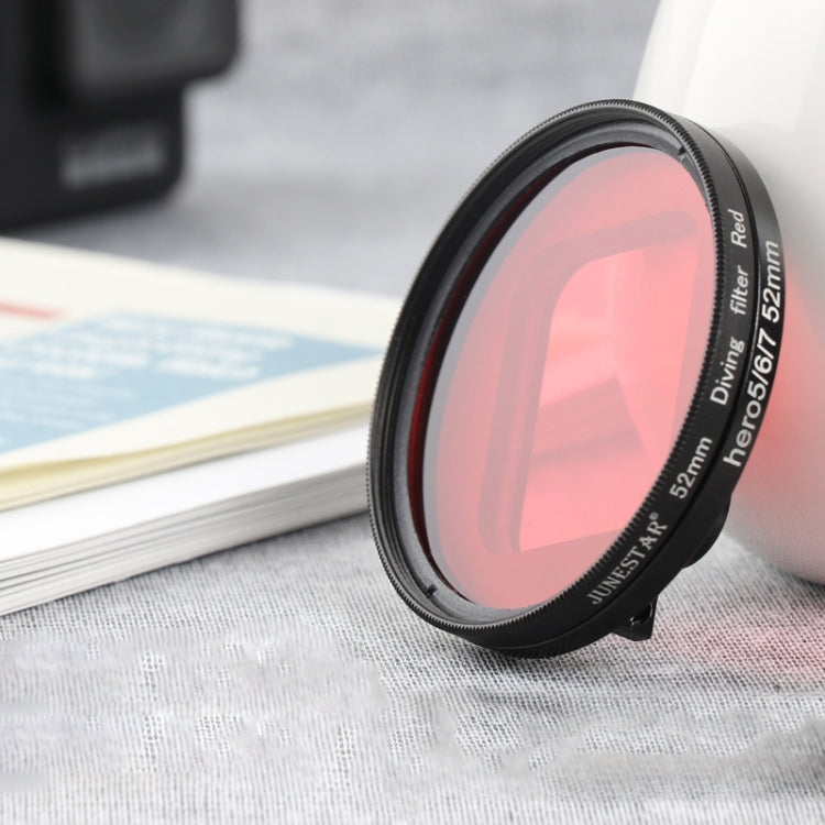 RUIGPRO for GoPro HERO 7/6 /5 Professional 52mm Red Color Lens Filter with Filter Adapter Ring & Lens Cap - Lens Filter by RUIGPRO | Online Shopping South Africa | PMC Jewellery | Buy Now Pay Later Mobicred