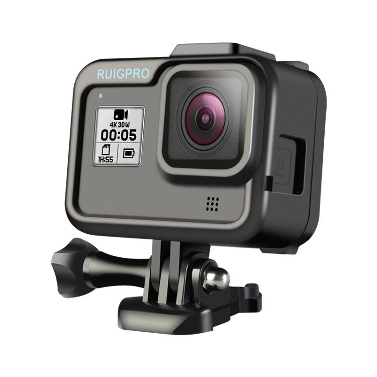 RUIGPRO for GoPro HERO8 Black Standard Border PC ABS Frame Mount Protective Case(Black) - free shipping - PMC TechLife - Order now!