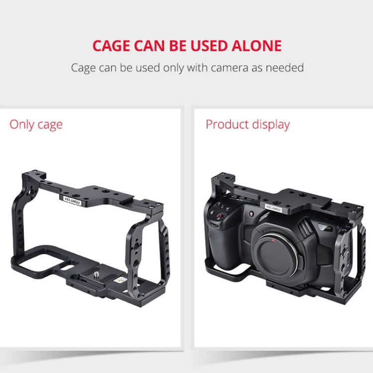 YELANGU C9 YLG0911A-A Video Camera Cage Stabilizer for DJI BMPCC 4K (Black) - Camera Cage by YELANGU | Online Shopping South Africa | PMC TechLife | Buy Now Pay Later Mobicred
