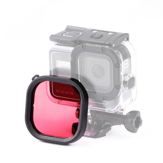 Square Housing Diving Color Lens Filter for GoPro HERO8 Black Original Waterproof Housing (Red) - Lens Filter by PMC Jewellery | Online Shopping South Africa | PMC Jewellery | Buy Now Pay Later Mobicred