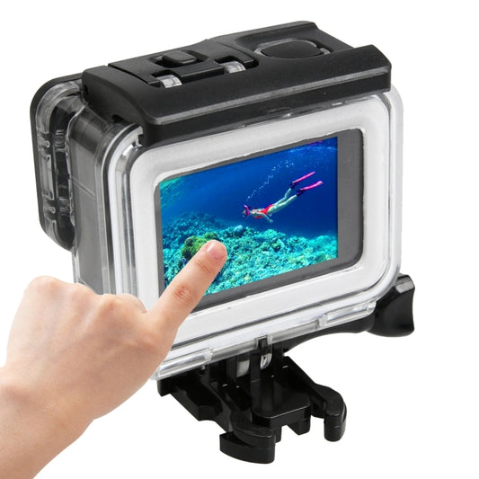 For GoPro HERO5 30m Waterproof PC & ABS Housing Protective Case + Touch Back Cover with Buckle Basic Mount & Long Screw, Backcover Size: 7 x 6 cm - Waterproof Cases by PMC Jewellery | Online Shopping South Africa | PMC Jewellery | Buy Now Pay Later Mobicred