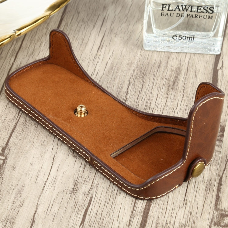1/4 inch Thread PU Leather Camera Half Case Base for Canon EOS 77D / 800D(Coffee) - free shipping - PMC TechLife - Order now!