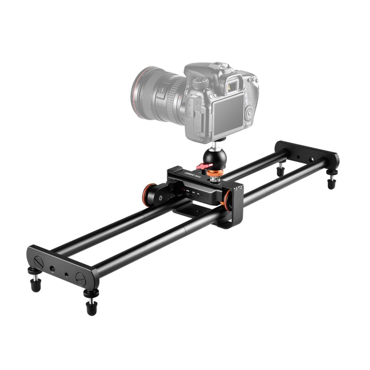 YELANGU L4X-60ET 60cm Splicing Slide Rail Track + Trolley Rail Buckle with Ballhead for SLR Cameras / Video Cameras (Black) - free shipping - PMC TechLife - Order now!