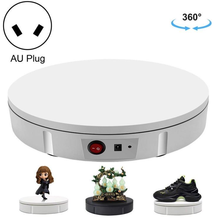 22cm Electric Rotating Display Stand Video Shooting Props Turntable, Load: 50kg, AU Plug (White) -  by PMC TechLife | Online Shopping South Africa | PMC TechLife | Buy Now Pay Later Mobicred