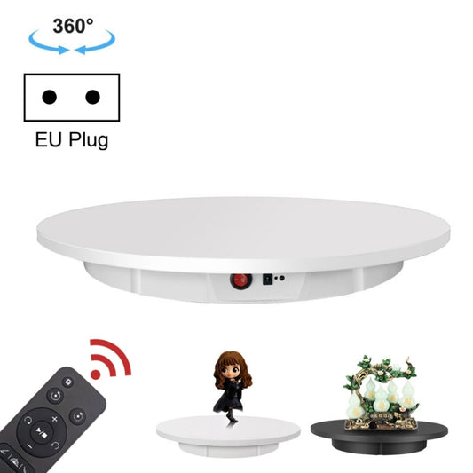 60cm Electric Rotating Display Stand Props Turntable, Load: 100kg, Plug-in Power, EU Plug(White) -  by PMC Jewellery | Online Shopping South Africa | PMC Jewellery | Buy Now Pay Later Mobicred