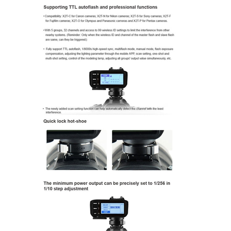 Godox X2T-N E-TTL II Bluetooth Wireless Flash Trigger for Nikon (Black) - free shipping - PMC TechLife - Order now!