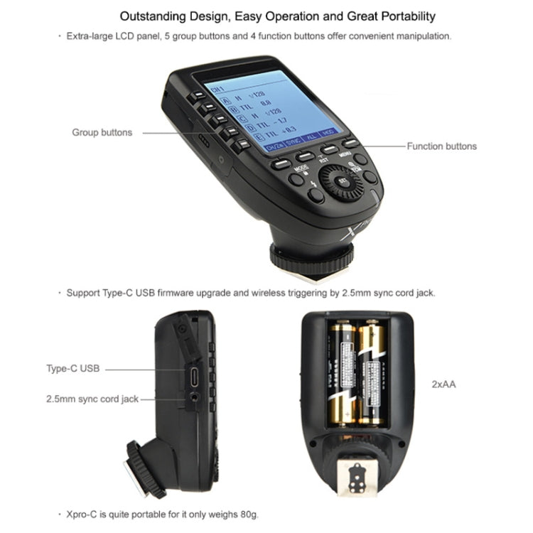 Godox Xpro-P TTL Wireless Flash Trigger for Pentax (Black) - free shipping - PMC TechLife - Order now!