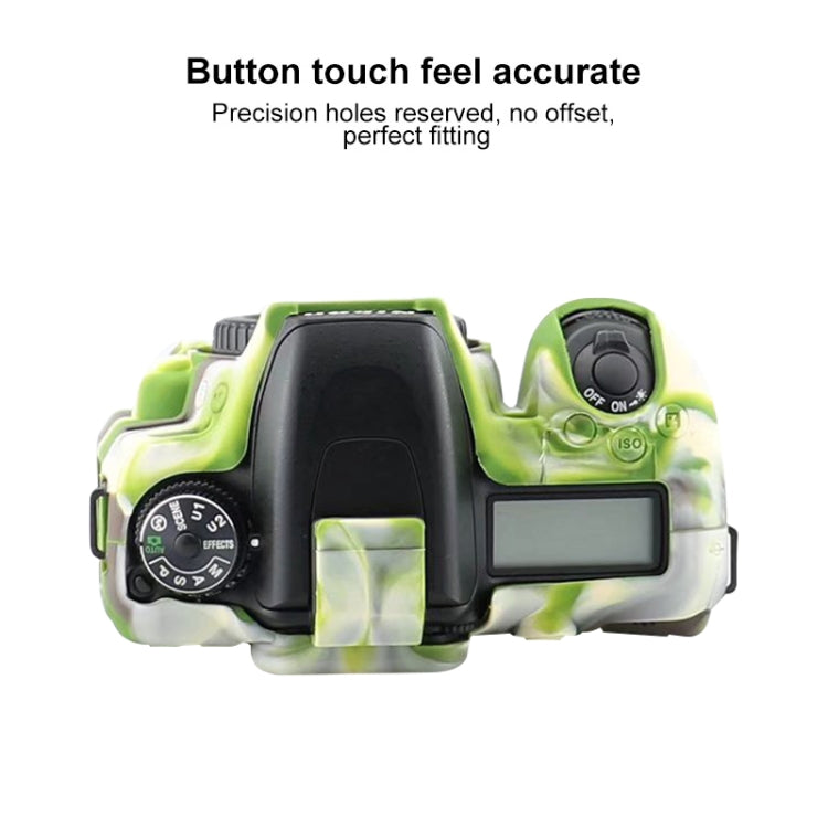 Soft Silicone Protective Case for Nikon D7500 (Camouflage) - Protective Case by PMC TechLife | Online Shopping South Africa | PMC TechLife | Buy Now Pay Later Mobicred