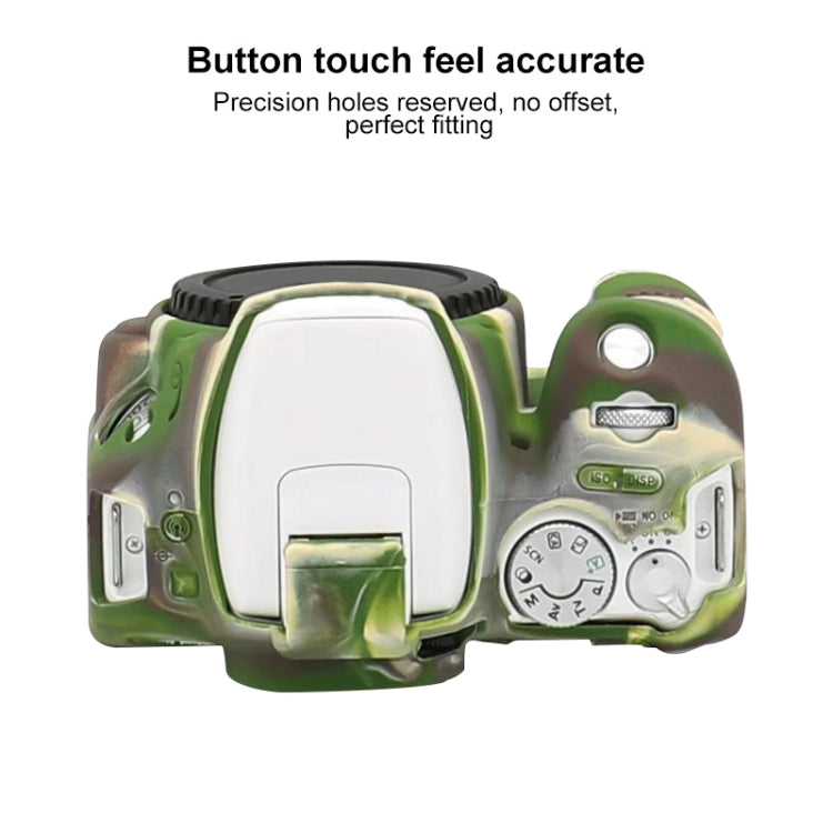 For Canon EOS 200D / EOS 200D Mark II Soft Silicone Protective Case(Camouflage) - Protective Case by PMC TechLife | Online Shopping South Africa | PMC TechLife | Buy Now Pay Later Mobicred