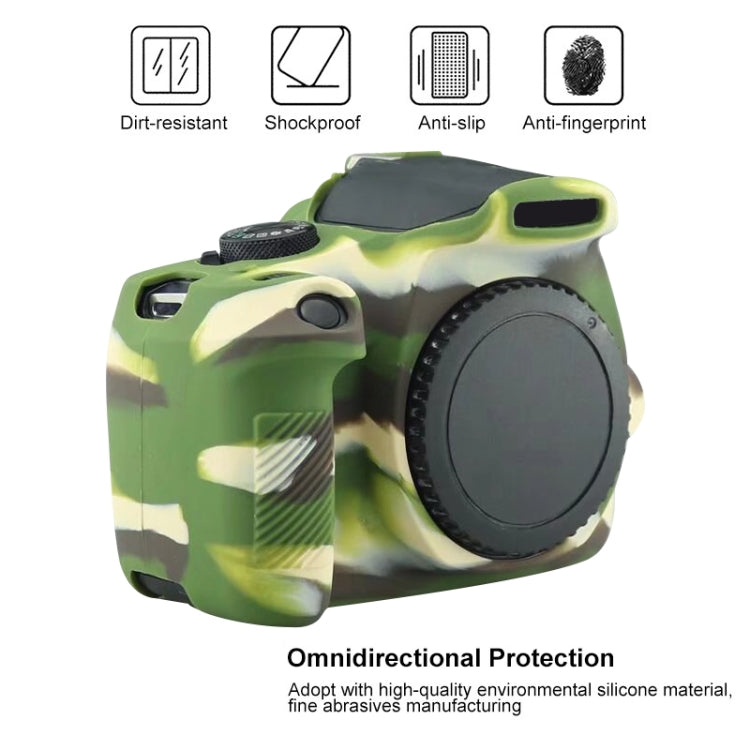 Soft Silicone Protective Case for Canon EOS 2000D (Camouflage) - Protective Case by PMC TechLife | Online Shopping South Africa | PMC TechLife | Buy Now Pay Later Mobicred