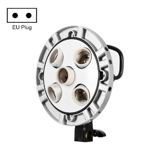 Godox TL-5 5 in 1 E27 Socket Tricolor Bulb Light Lamp Head Mount(EU Plug) -  by Godox | Online Shopping South Africa | PMC Jewellery | Buy Now Pay Later Mobicred