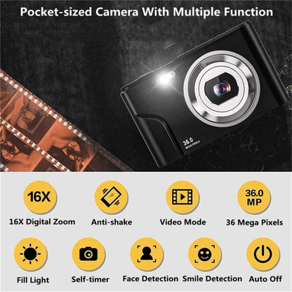 DC311 2.4 inch 36MP 16X Zoom 2.7K Full HD Digital Camera Children Card Camera, AU Plug (Pink) - Children Cameras by PMC Jewellery | Online Shopping South Africa | PMC Jewellery | Buy Now Pay Later Mobicred