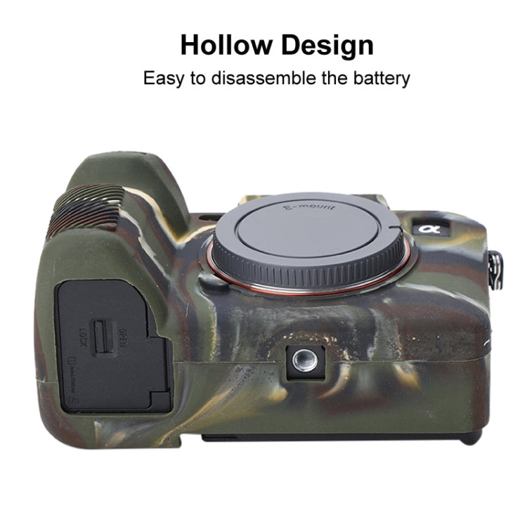 Soft Silicone Protective Case for Sony A7 IV (Camouflage) - Protective Case by PMC TechLife | Online Shopping South Africa | PMC TechLife