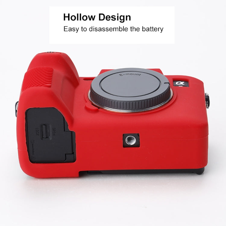 Soft Silicone Protective Case for Sony A7 IV (Red) - Protective Case by PMC TechLife | Online Shopping South Africa | PMC TechLife | Buy Now Pay Later Mobicred