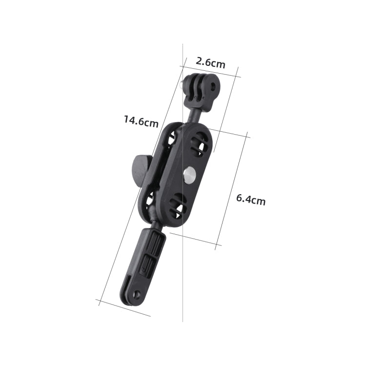 360 Pivot Magic Arm Motorcycle Helmet Mount Adapter Holder (Black) - Helmet Mount by PMC Jewellery | Online Shopping South Africa | PMC Jewellery | Buy Now Pay Later Mobicred