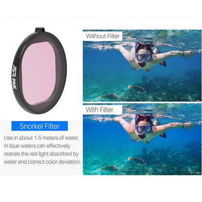 JSR Round Housing Diving 6 in 1 UV + CPL + 16X Macro + Red + Yellow + Purple Lens Filter for GoPro HERO8 Black - Lens Filter by JSR | Online Shopping South Africa | PMC Jewellery | Buy Now Pay Later Mobicred