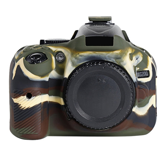 Soft Silicone Protective Case for Nikon D5200 (Camouflage) - Protective Case by PMC Jewellery | Online Shopping South Africa | PMC Jewellery | Buy Now Pay Later Mobicred