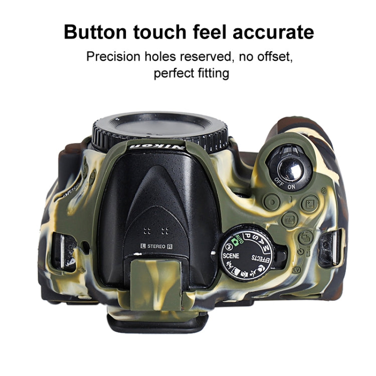 Soft Silicone Protective Case for Nikon D5200 (Camouflage) - Protective Case by PMC TechLife | Online Shopping South Africa | PMC TechLife | Buy Now Pay Later Mobicred