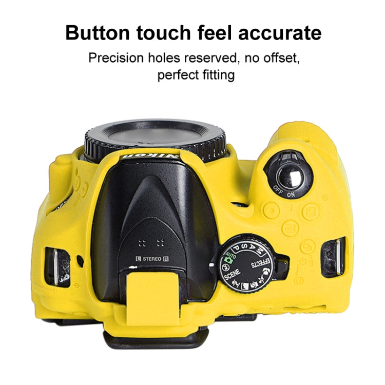 Soft Silicone Protective Case for Nikon D5200 (Yellow) - Protective Case by PMC TechLife | Online Shopping South Africa | PMC TechLife | Buy Now Pay Later Mobicred