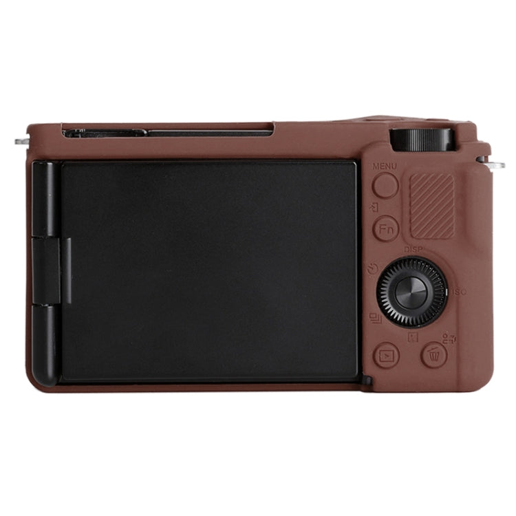 For Sony ZV-E10 Soft Silicone Protective Case (Coffee) - Protective Case by PMC TechLife | Online Shopping South Africa | PMC TechLife