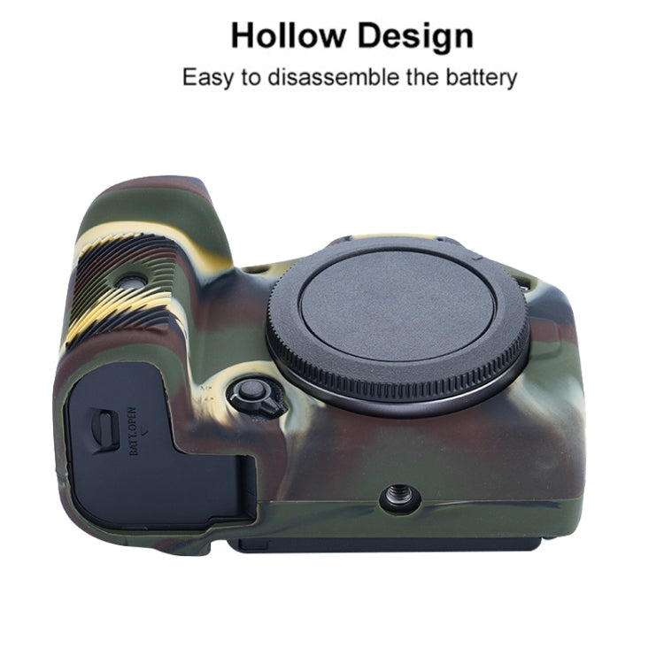 For Canon EOS R7 Soft Silicone Protective Case (Camouflage) - Protective Case by PMC TechLife | Online Shopping South Africa | PMC TechLife | Buy Now Pay Later Mobicred