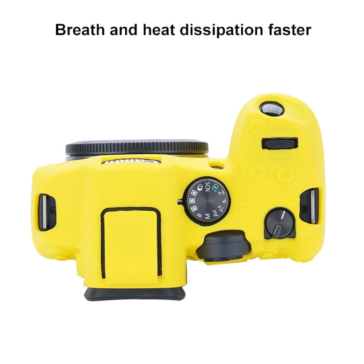For Canon EOS R7 Soft Silicone Protective Case (Yellow) - Protective Case by PMC TechLife | Online Shopping South Africa | PMC TechLife | Buy Now Pay Later Mobicred