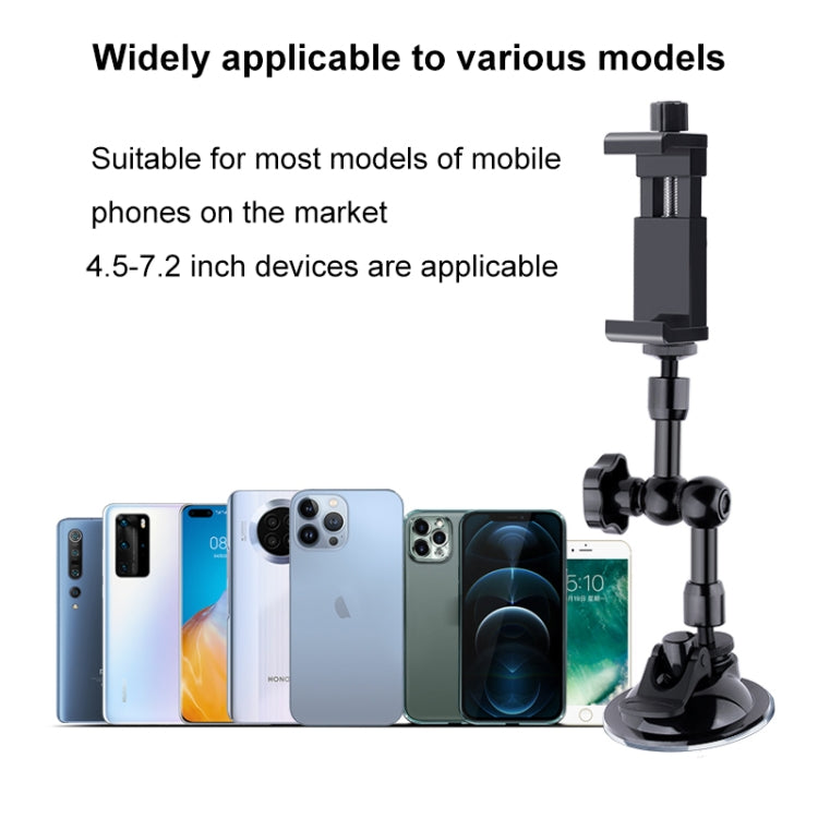 37cm Single Suction Cup Articulating Friction Magic Arm Phone Clamp Mount(Black) - Holder by PMC Jewellery | Online Shopping South Africa | PMC Jewellery | Buy Now Pay Later Mobicred