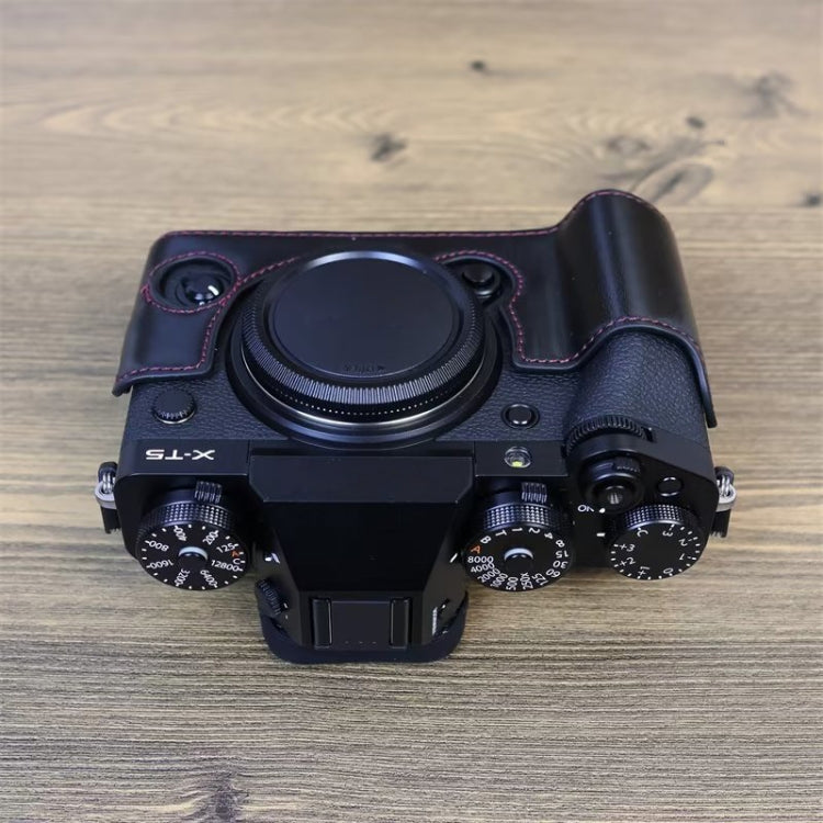 For FUJIFILM X-T5 1/4 inch Thread PU Leather Camera Half Case Base (Black) - Half Case by PMC TechLife | Online Shopping South Africa | PMC TechLife | Buy Now Pay Later Mobicred