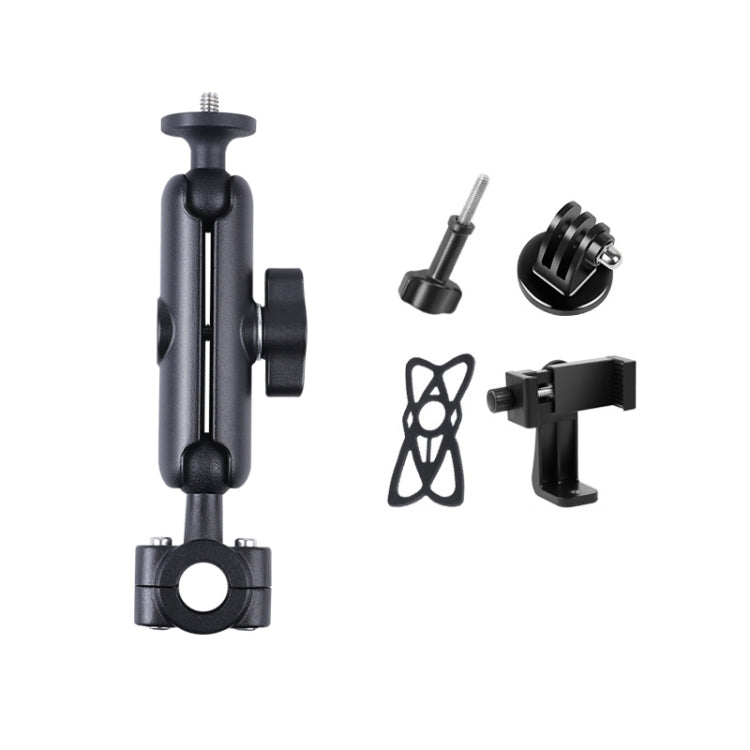 21mm Ballhead Car Front Seat Handlebar Fixed Mount Holder with Tripod Adapter & Screw & Phone Clamp & Anti-lost Silicone Case for GoPro, Insta360, DJI and Other Action Cameras - Connection Mount by PMC TechLife | Online Shopping South Africa | PMC TechLife | Buy Now Pay Later Mobicred