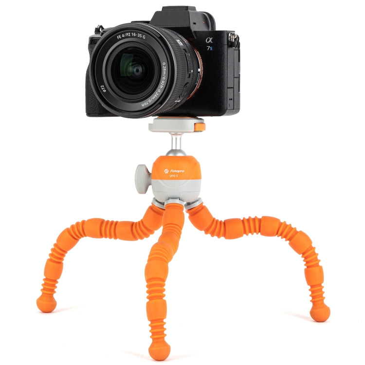 Fotopro UFO 3 Flexible Tripod Mount for SLR Cameras, GoPro, Phones (Orange) - Portable Mini Tripod by Fotopro | Online Shopping South Africa | PMC Jewellery | Buy Now Pay Later Mobicred