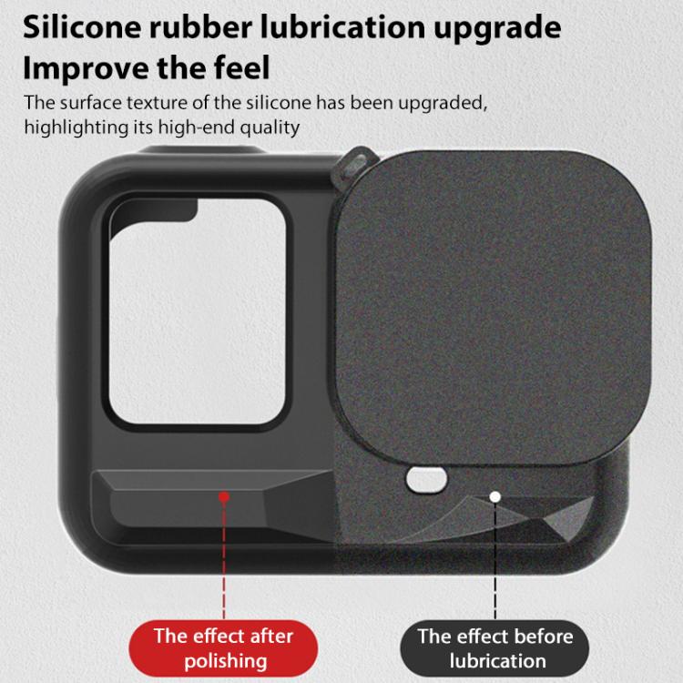 For Insta360 Ace Pro Silicone Protective Case with Wrist Strap & Lens Cover (Black) - free shipping - PMC TechLife - Order now!