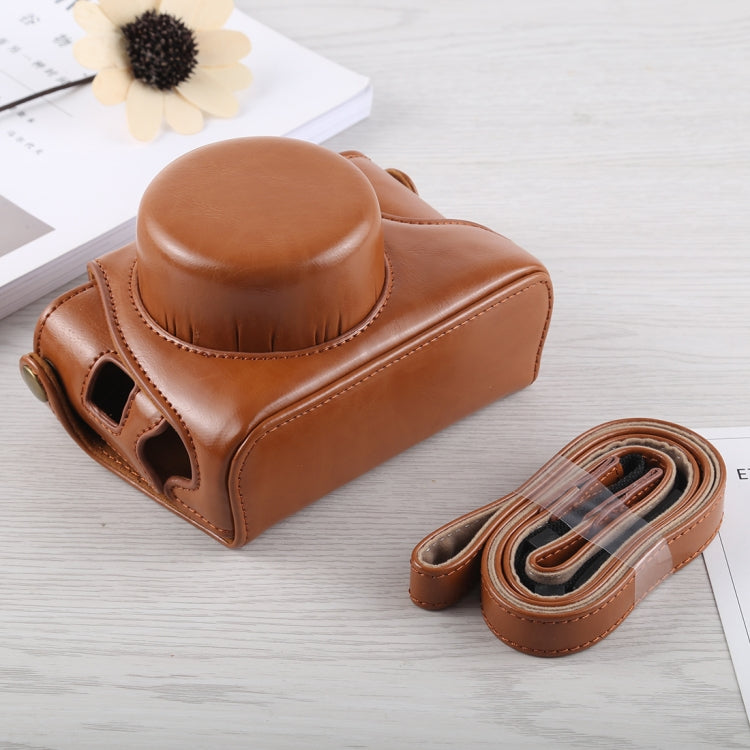 Full Body Camera PU Leather Case Bag with Strap for Fujifilm X100F (Brown) - free shipping - PMC TechLife - Order now!