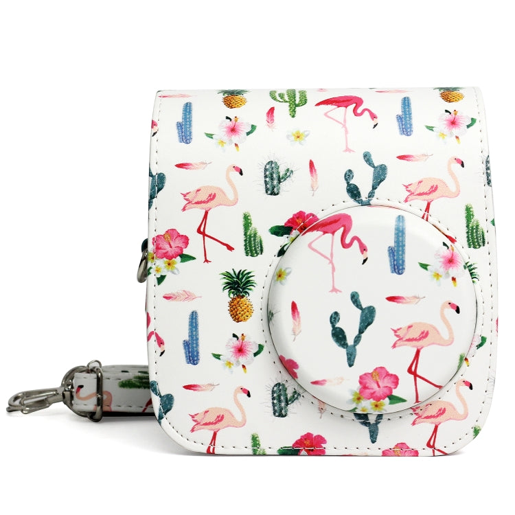 Flamingo Cactus Pattern PU Leather Protective Camera Case Bag For FUJIFILM Instax Mini 7S / 7C Camera - free shipping - PMC TechLife - Order now!